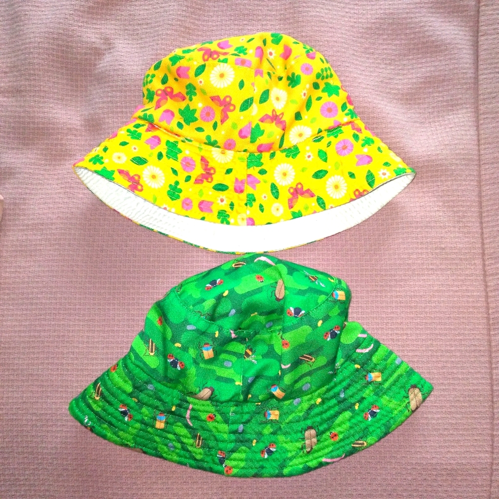 Reversible Kids Gardening/Sunhats